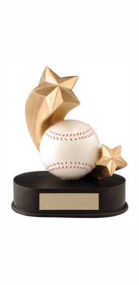 Baseball Shooting Star Resin Trophy