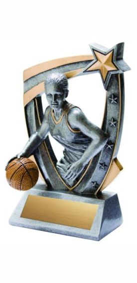 Basketball 3D Female Resin Trophy