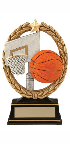 Basketball Negative Space Resin Trophy