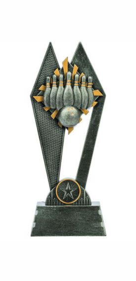 Bowling 10 Pin Peak Resin Trophy