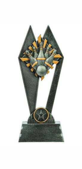 Bowling 5 Pin Peak Resin Trophy