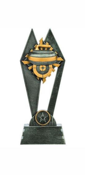 Curling Peak Resin Trophy