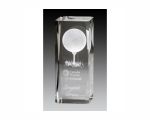 Golf Crystal Square Column Trophy