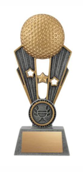 Golf Fame Resin Trophy