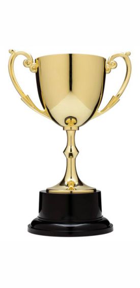 Golf Nickel Plated Cup Resin Trophy