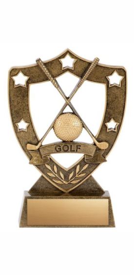 Golf Star Shield Resin Trophy